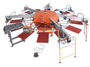 Machine de sérigraphie rotative automatique multicolore
